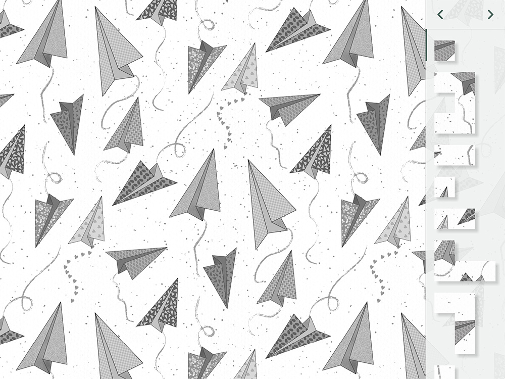 Papierflieger in SW für Puzzle