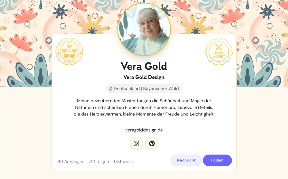 Linzensierbare freundlische und harmonische Muster bei Patterned von Vera Gold